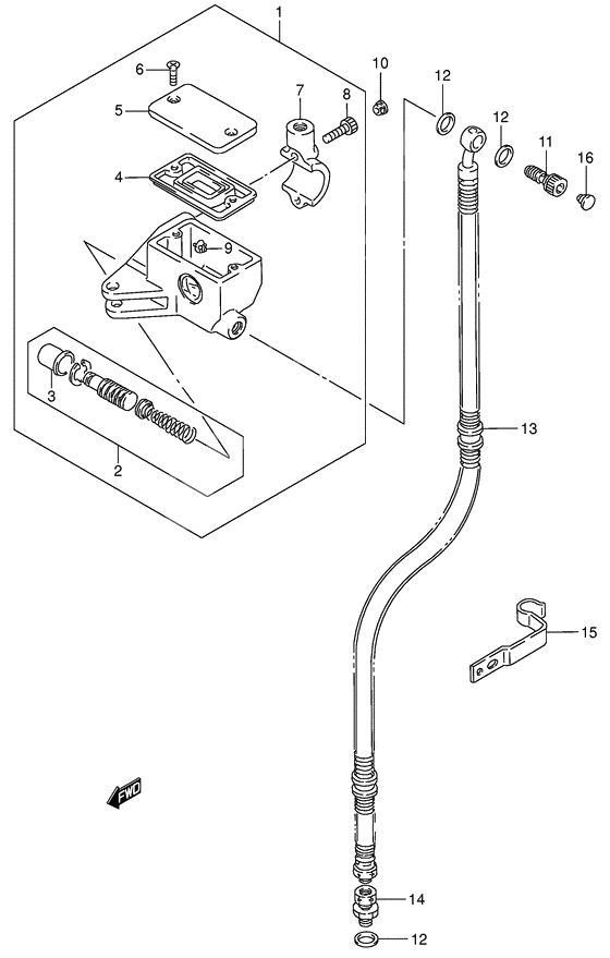 Front master cylinder              

                  Model k4