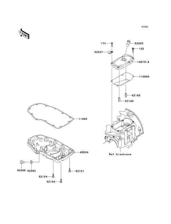 Breather cover/oil pan