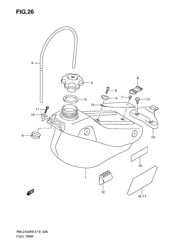 Tank fuel              

                  Rm-z450k8/k9/l0