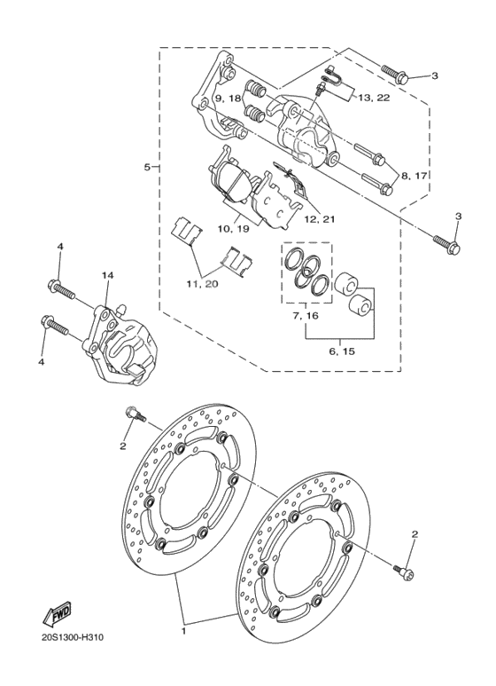 Front brake caliper