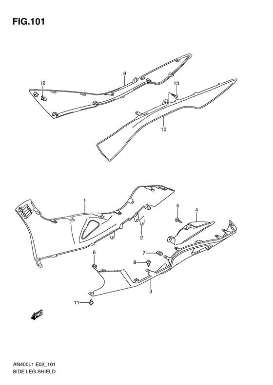 Side leg shield              

                  An400l1 e2