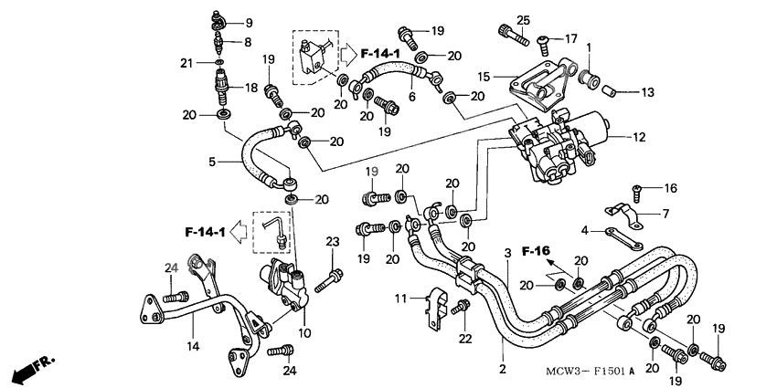 Rear brake hose              

                  VFR800A