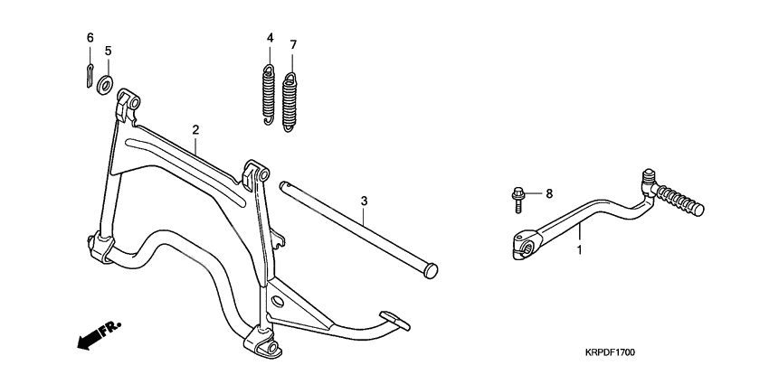 Kick starter arm/stand