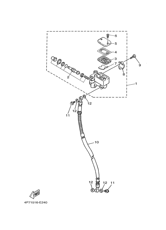 Front master cylinder
