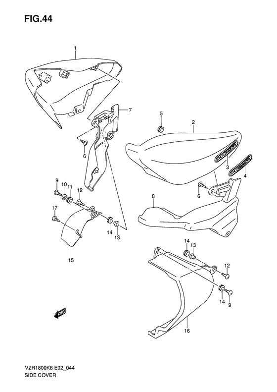 Side cover              

                  Vzr1800k6/ufk6/k7/u2k7