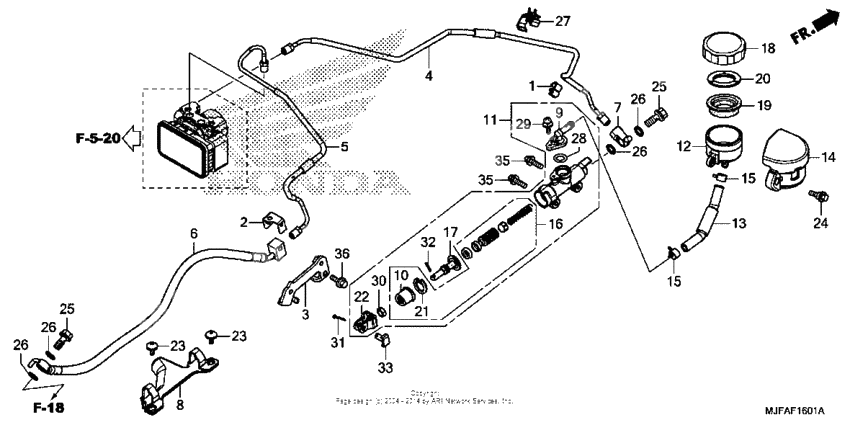 Rear brake master cylinder (2)