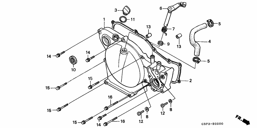 Right crankcase cover