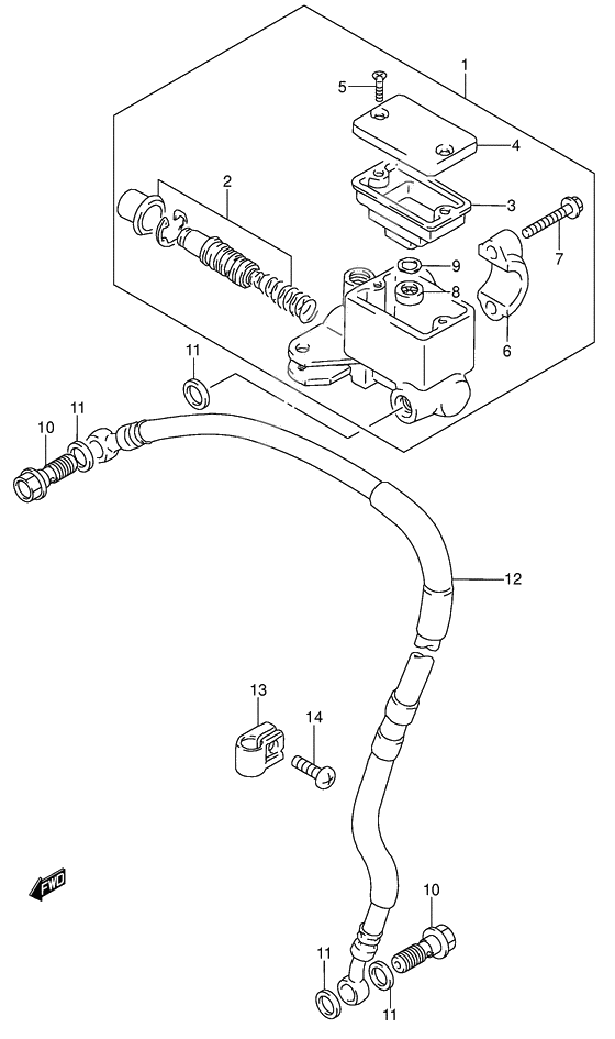 Front master cylinder