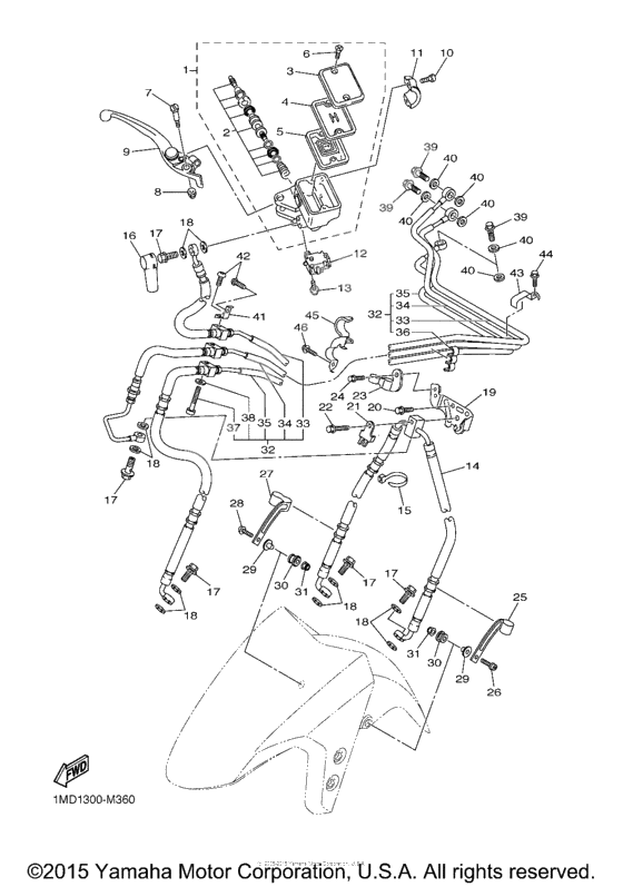 Front master cylinder