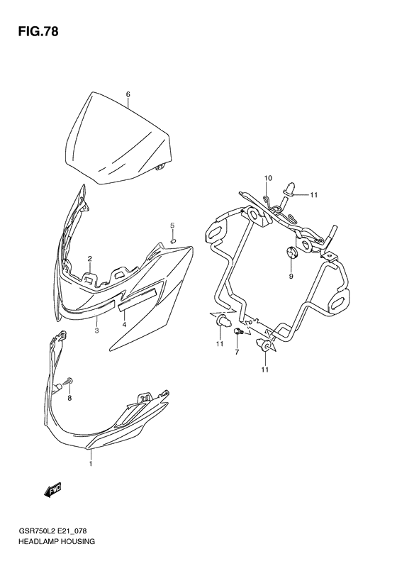 Headlamp housing