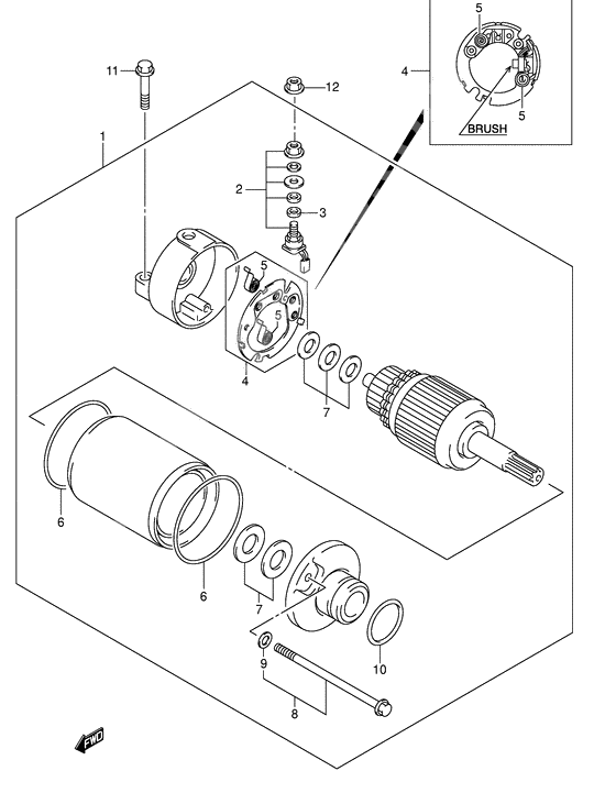 Starting motor