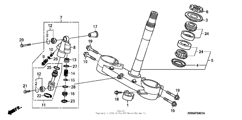 Steering stem/damper ('08-)
