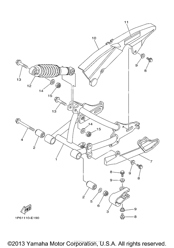 Rear arm suspension