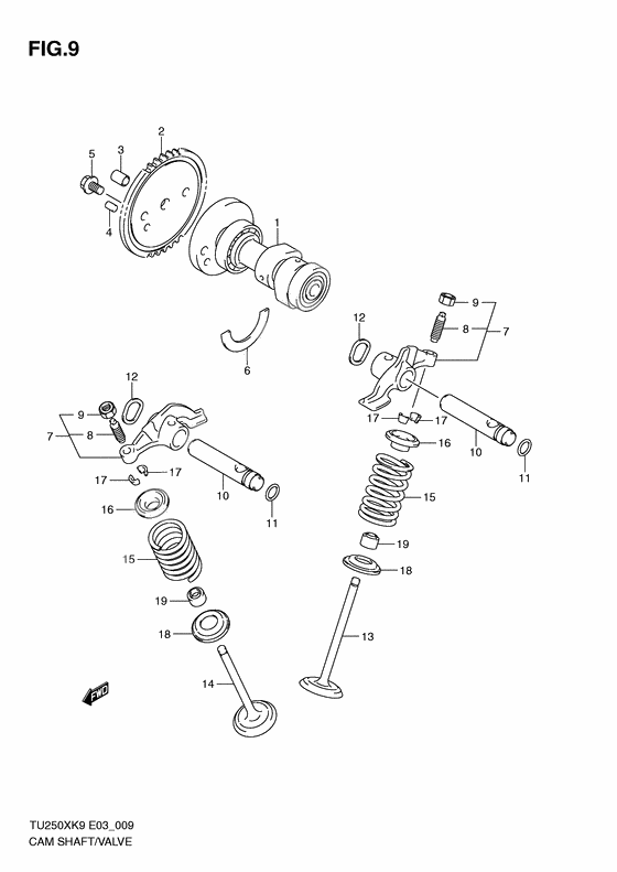 Camshaft - valve