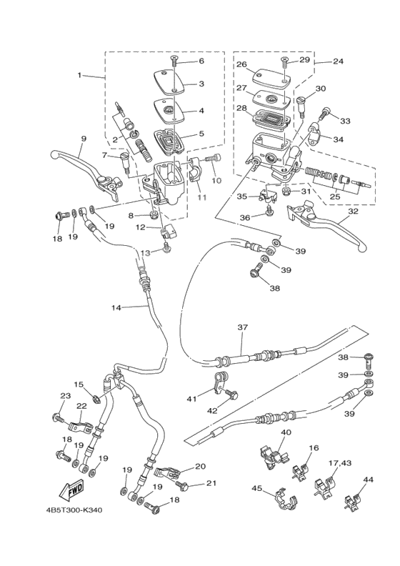 Front master cylinder