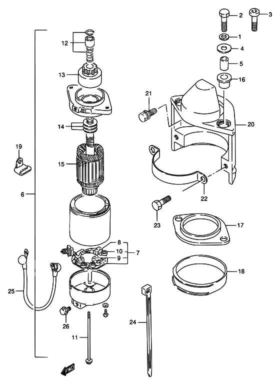 Starting motor