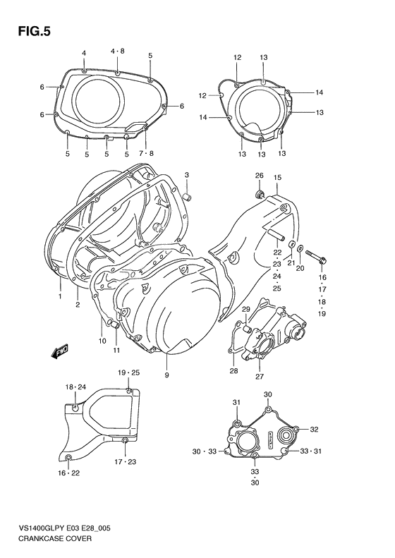 Crankcase cover ass`y (v