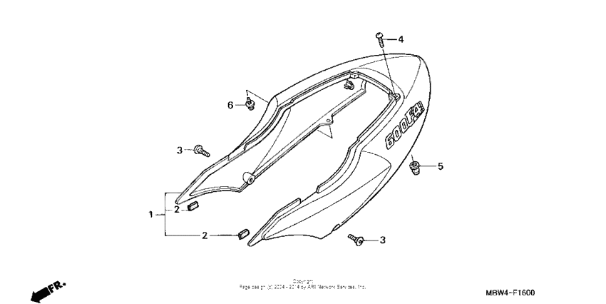 Rear cowl ('99-'00)