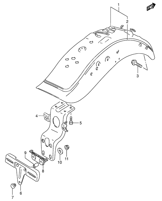 Rear fender              

                  Model k4