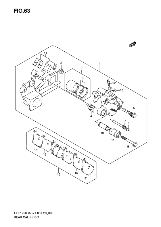 Rear caliper              

                  Gsf1250sak7/sak8/sak9