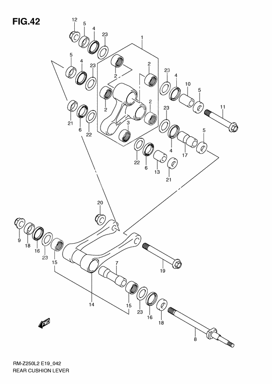 Rear cushion lever