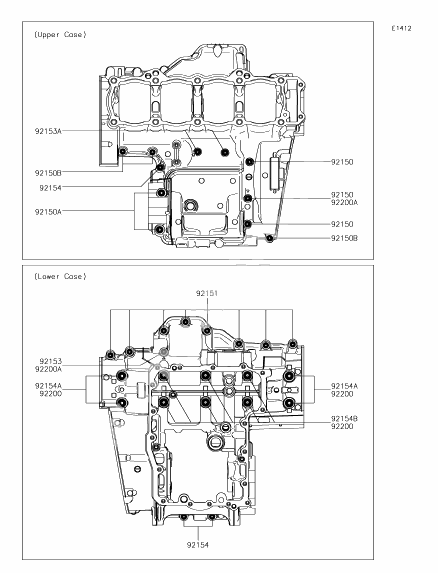 Crankcase bolt pattern