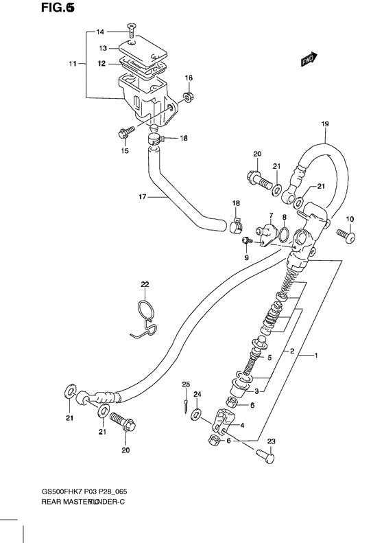 Rear master cylinder