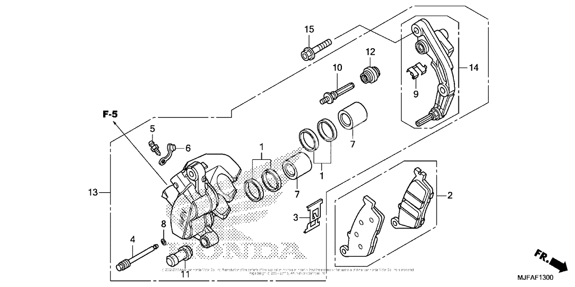 Front brake caliper (1)