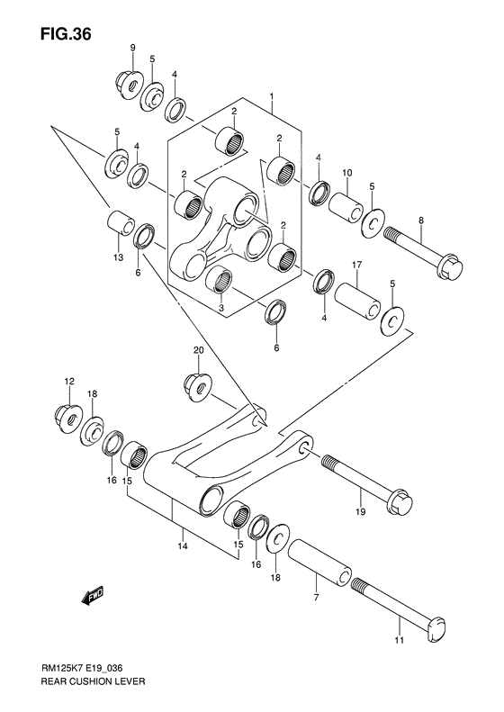 Rear cushion lever