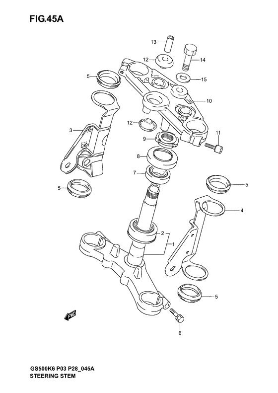 Steering stem              

                  Gs500k4/k5/k6 p28