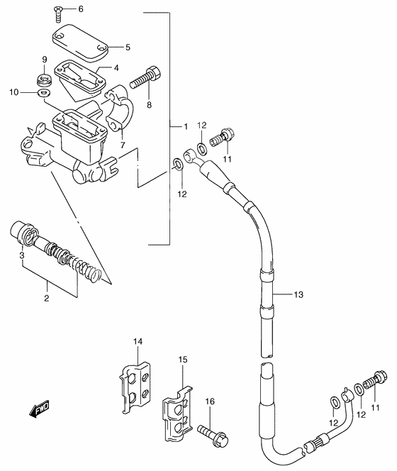 Front master cylinder              

                  Model x/y