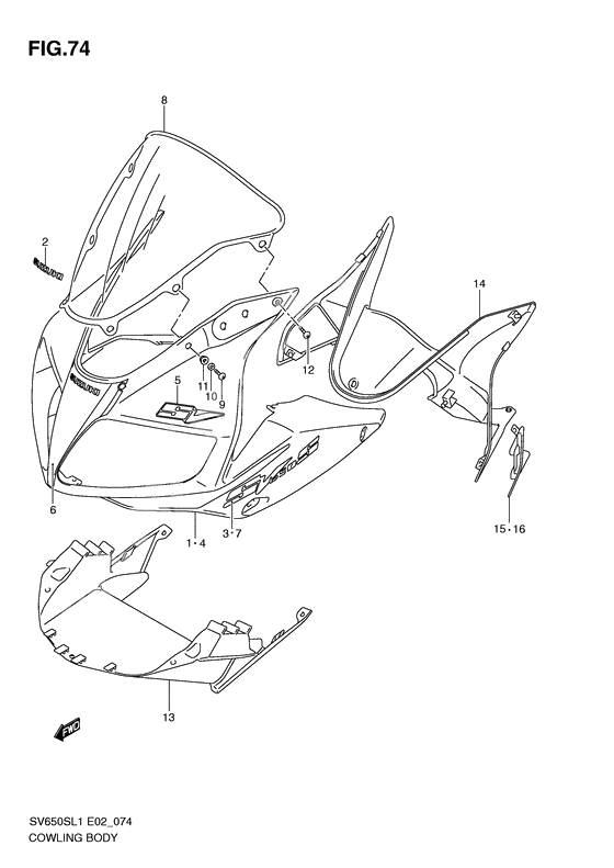 Cowling body