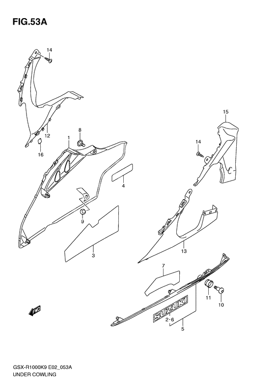 Under cowling              

                  Model l0