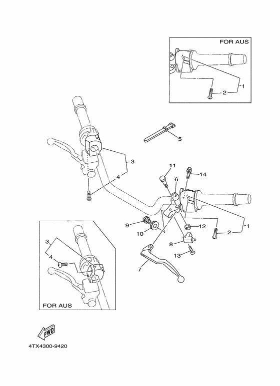Handle switch. lever
