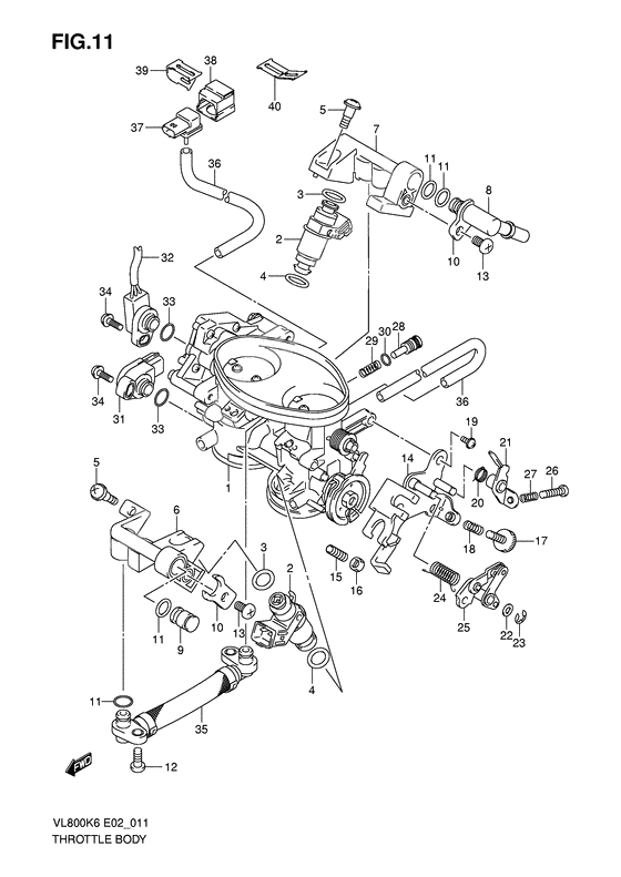 Throttle body              

                  Model k6/k7/k8