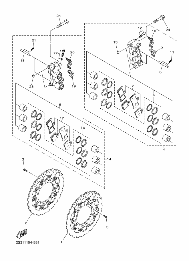 FRONT BRAKE CALLIPER
