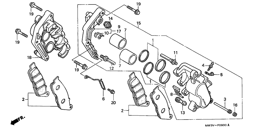 Front brake caliper