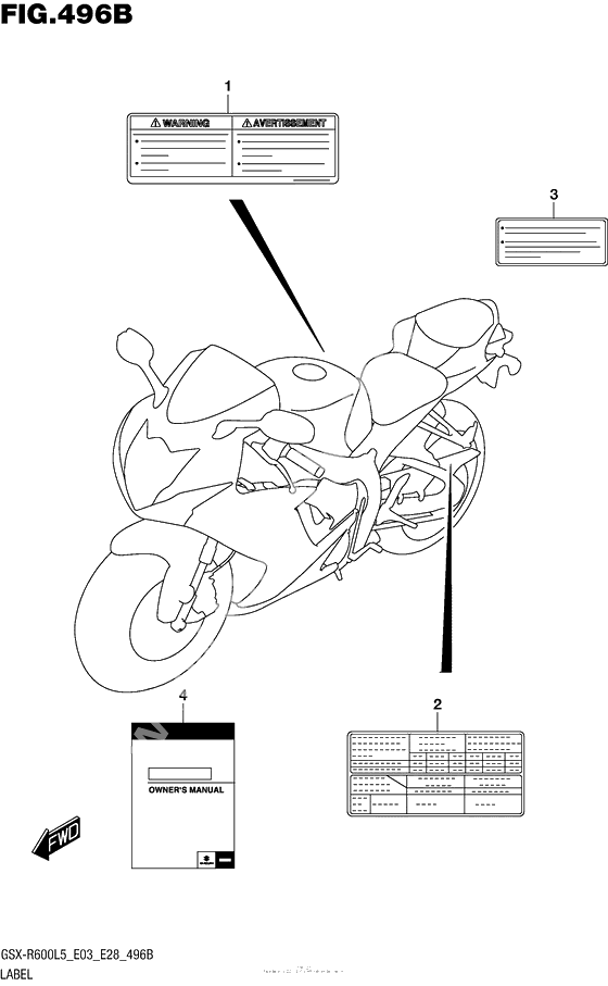 Информационные наклейкиl (Gsx-R600L5 E28)