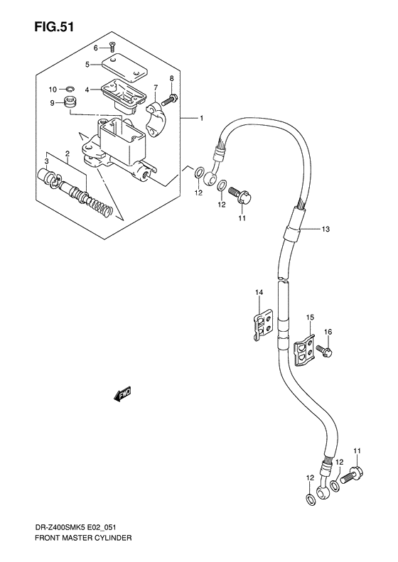 Front master cylinder