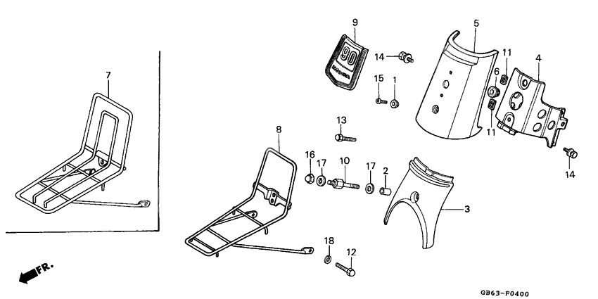 Top cover/front carrier