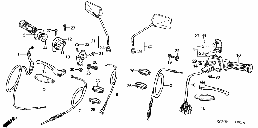 Handle lever/switch/cable              

                  2