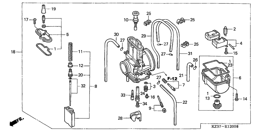 Carburetor assy              

                  CR250R2,3