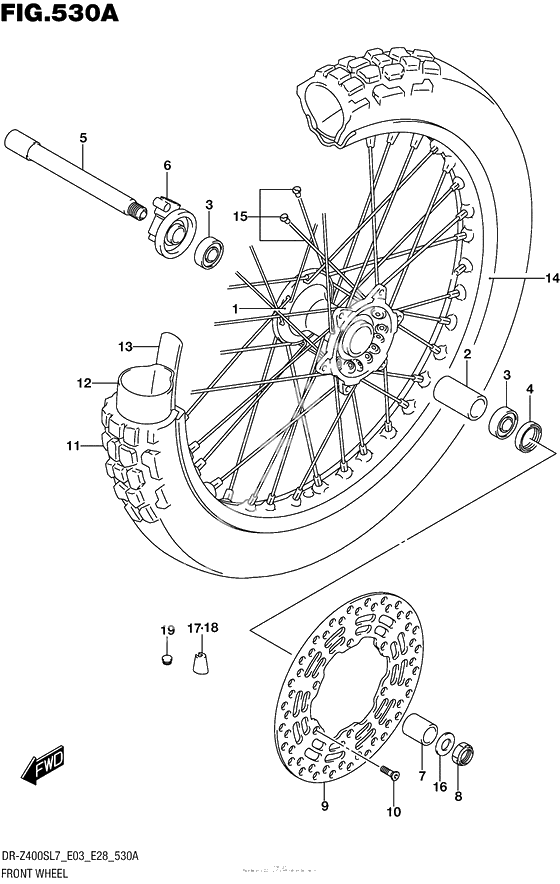 Переднее колесо