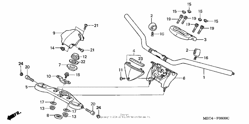 Handlebar + top bridge
