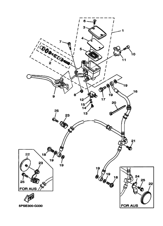Front master cylinder