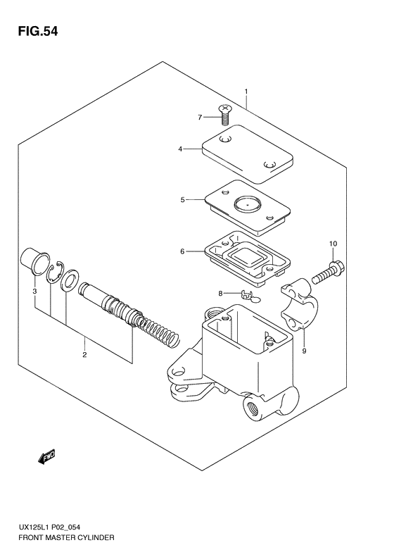 Front master cylinder