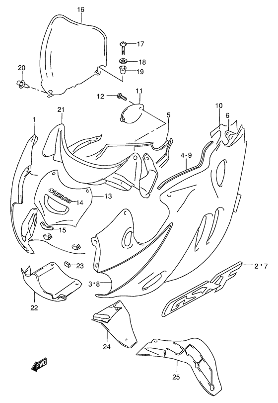 Cowling body              

                  Model y