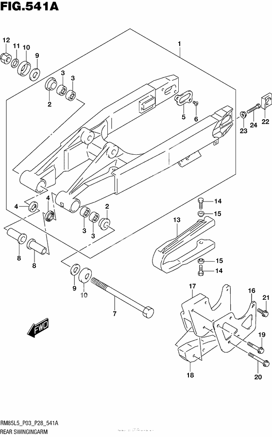 Задний рычаг (Маятник) (Rm85L5 P03)