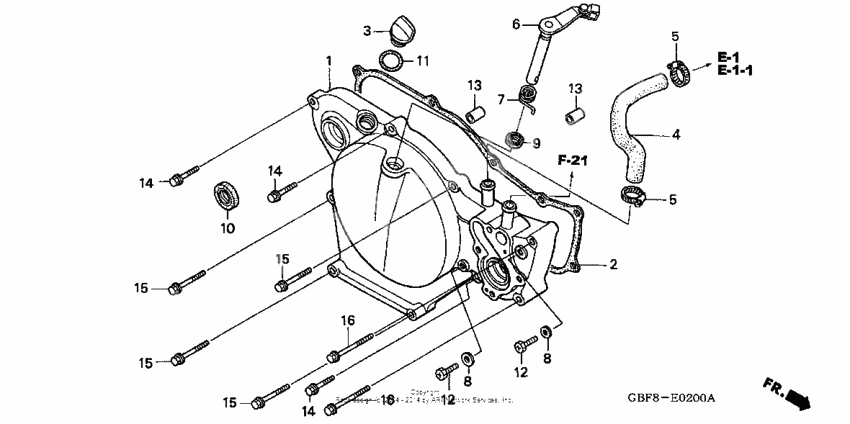 Right crankcase cover