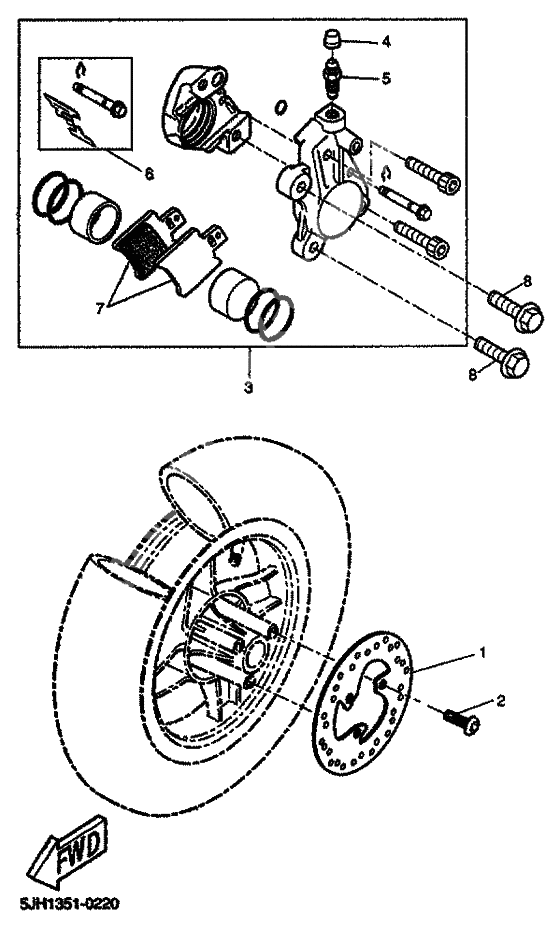 Front brake caliper